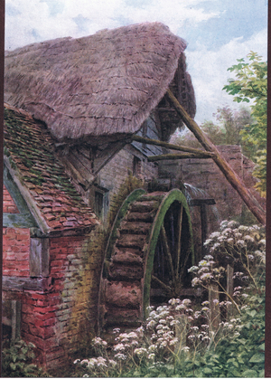 The Mill wheel, Elmley Castle, Worcester, from The Cottages and the Village Life of Rural England published by Dent & Sons Limited, 1912 (litho)