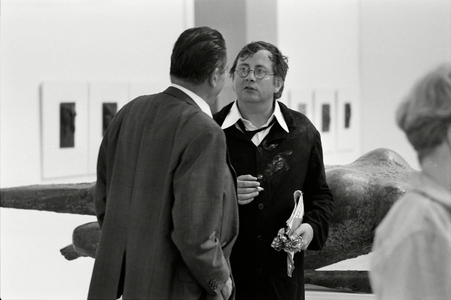 Alfred Hentzen with Horst Janssen during the Venice Biennale, 1968 (b/w photo)
