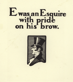 E was an Esquire with pride on his brow (colour litho)