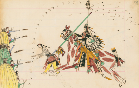 Pawnees, 1874-75 (pen, ink & w/c on ledger paper)