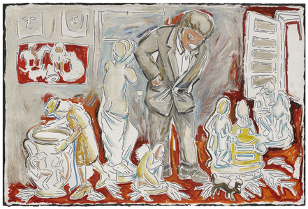 Women Underneath Studio, 1982 (oil on paper)