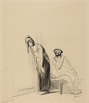 At the Peace Conference, c.1919 (ink on paper)