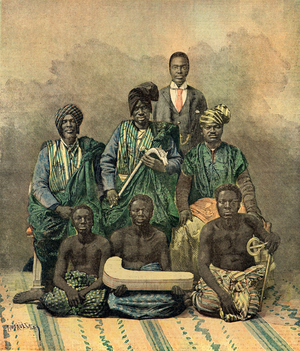 King Behanzin's mission to Paris, 1893 (illustration)