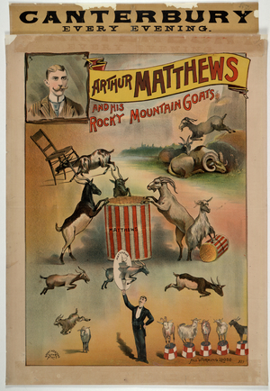 Arthur Matthews and his Rocky Mountain Goats. Canterbury Theatre, Lambeth. 1889