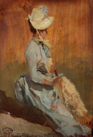 Seated Lady, c.1879-84 (oil on wood)