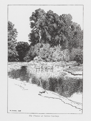 The Thames at Sutton Courtney (litho)
