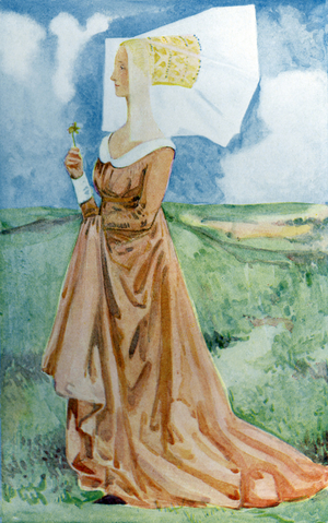 Woman 's costume in reign of Richard III (1483-1485)