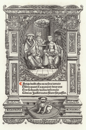 The Twelve Ages of Man: July (litho)