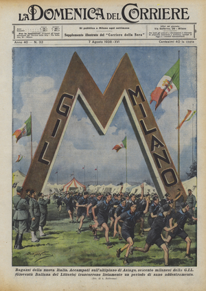 Children of the new Italy (colour litho)