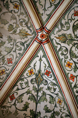 Church San Anastasia. Painted ceiling. Verona