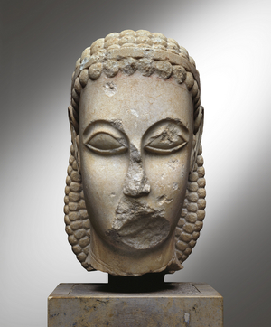Head of a kouros, -590 (Marble)