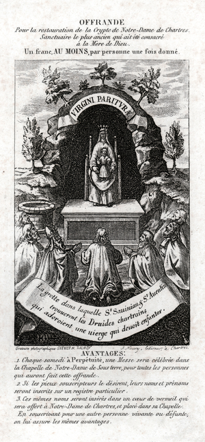 Adoration of the Virgin Mary. (engraving, ca. 1850)