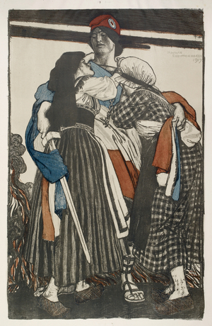 The Restoration of Alsace Lorraine to France, 1917 (lithograph)