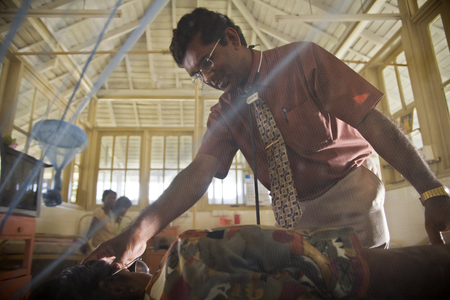 Dr. Ananda Wijewickrama, 46, is the leading physician at the Infectious Diseases Hospital who has championed the rights of people living with HIV to treatment and care. Part of the 'Portraits of Commitment' book project on individuals preventing the spread of AIDS/HIV, commissioned by title commissioned by the Asia Pacific Leadership Forum and UNAIDS. Colombo, Sri Lanka. February 07, 2007.  (photo)