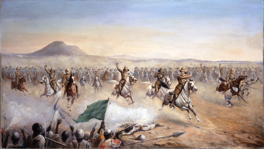 The Charge of the 21st Lancers at Omdurman, 2 September 1898 (oil on canvas)