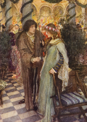 Shakespeare's Romeo and Juliet: Act I, Scene V (colour litho)