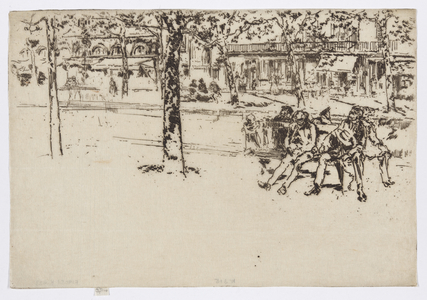 Boulevard Poissonière, Paris, c.1892-93 (etching; ink on paper)