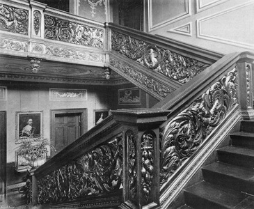 Four Sides of the Stairway (b/w photo)