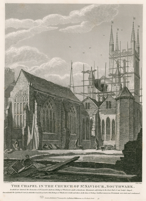 The Chapel in the Church of St Saviour's, Southwark (engraving)