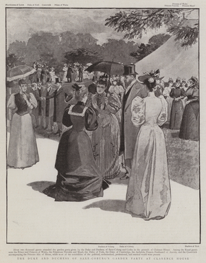 The Duke and Duchess of Saxe-Coburg's Garden Party at Clarence House (litho)