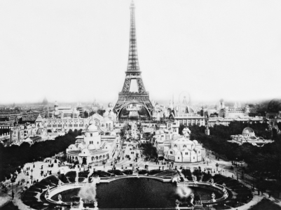 Eiffel Tower, 1889 (b/w photo)