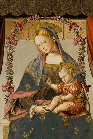 Madonna with Infant Jesus Enthroned, St. Andrew the Apostle and St.