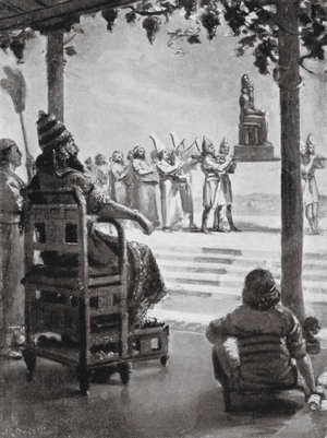 New Year's Day in Babylon, 680 BC (litho)