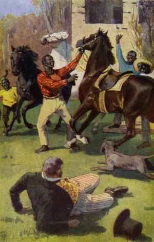 Illustration for Uncle Tom's Cabin by Harriet Beecher Stowe (colour litho)