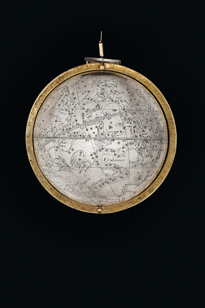 Two exceptional terrestrial and celestial globes, supported by Hercules and Atlas, Augsburg, 1697-99 (silver & silver-gilt)