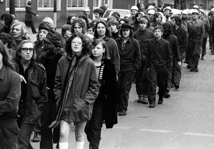 DEU, Germany, Dortmund: Approx. 4000 steel workers of the Hoesch …, 1972 (photo)