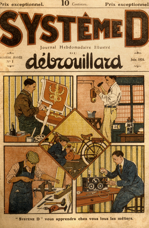 Frontpage of first issue of french paper "Systeme D" (for resourceful people) june 1924