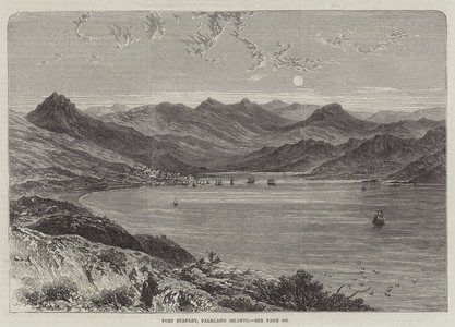 Port Stanley, Falkland Islands (engraving)