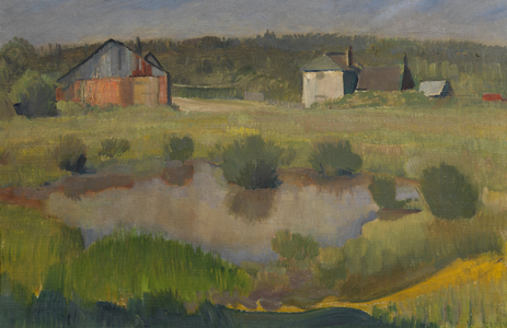 Dewpond, Surrey, c.1929 (oil on canvas)