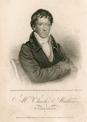 Mr Charles Matthews, comedian (engraving)