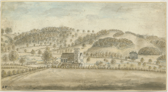 Colwich Church and Oakedge House: water colour painting, nd [1762-1802] (painting)