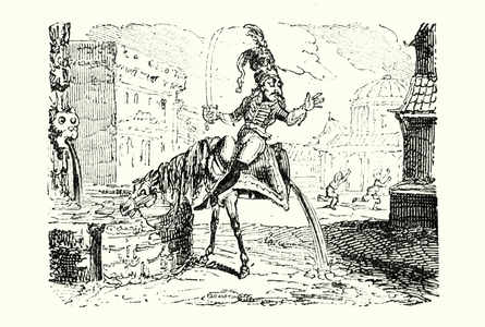 IIlustration for the Adventures of Baron Munchausen (engraving)