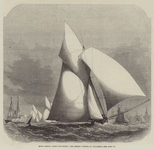 Royal London Yacht-Club Match, the Phryne winning at Gravesend (engraving)