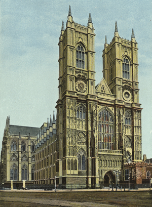 Westminster Abbey (coloured photo)