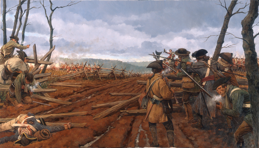 Guilford Courthouse, British Attack , 2001 (oil on linen)