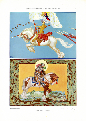 Joan of Arc and Saint George (print)