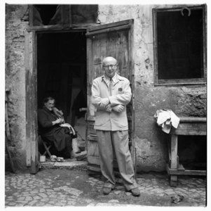 Eugene Berman in Italy, c.1955 (b/w photo)