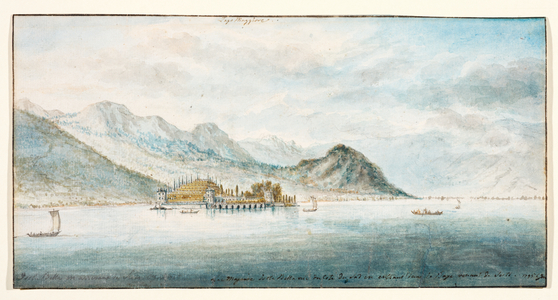 Isola Bella on Lake Maggiore, Italy, 1795 (graphite, pen & grey ink, w/c)
