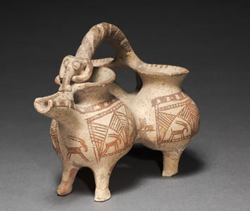 Three-part pitcher, Luristan, Iran, c.800-700 BC (earthenware)