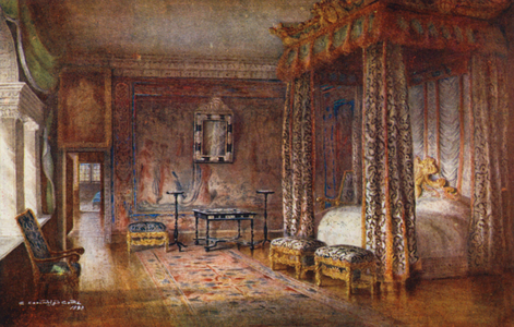 Knole House: Ambassador's Room (colour litho)