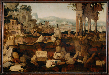 Landscape with antique ruins … (painting on canvas)