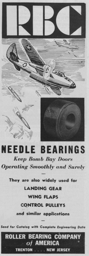 World War II Advertisement - Roller Bearing Company Of America, Trenton, New Jersey