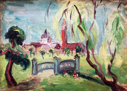 China / Taiwan: 'Government House', oil on canvas, Chen Cheng-po / Chen Chengbo (1895-1947), 1930s