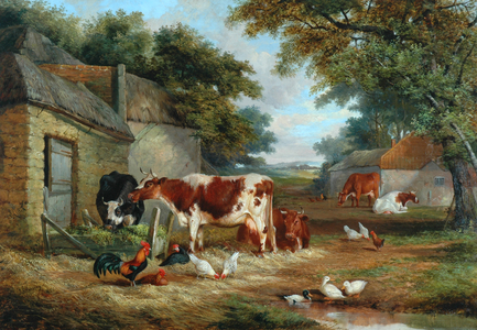 Farmyard, 1856 (oil on canvas)