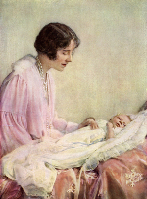 HRH The Duchess of York and her Baby (colour photo)