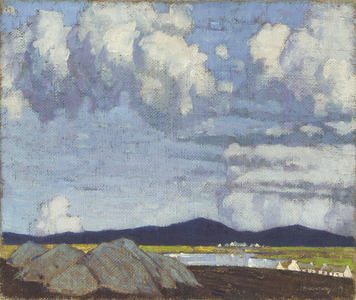 Landscape with Cottages, c.1928-38 (oil on canvas)
